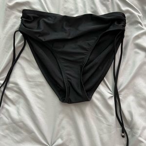 black high wasted bathing suit bottoms